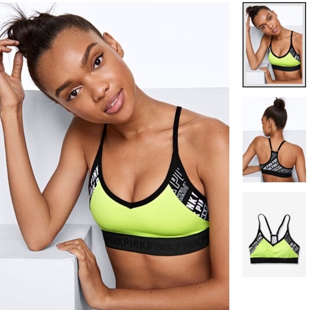 NWT PINK Victoria’s Secret Racerback Sports Bra M